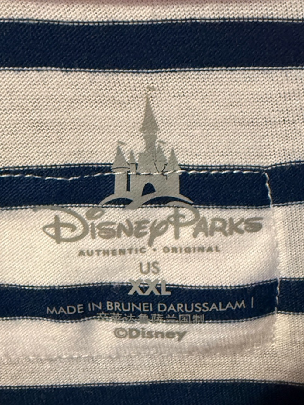 Disney Navy & White Striped 'You & Me' Mickey Minnie Long Sleeve Tee - Picture 6 of 8
